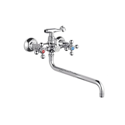 Смеситель для ванны двуручный с длинным изливом P2661