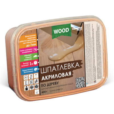 Шпатлевка акриловая по дереву орех (0,25л) FARBITEX ПРОФИ WOOD