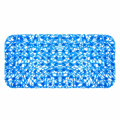 Коврик 72х35 на присосках "Паутинка" синий