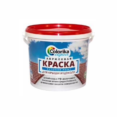 Краска "Colorika Aqua" для крыши и цоколя шоколад 7 кг