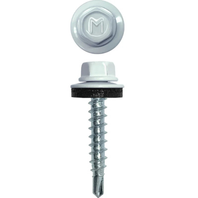 Саморез кровельный Daxmer 4,8х29 RAL 9003 сверло №1 (250 шт)