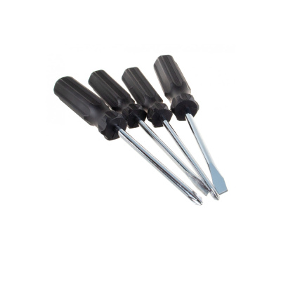 Набор отверток 4шт.(SL5x100,6x100, PH1x100,2x100), углеродистая сталь, пластиковая рукоятка// Sparta