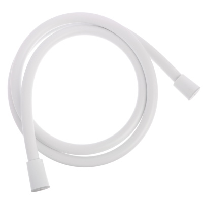 Шланг для душа, 150см, 1/2"(Имп)-1/2"(Имп), ПВХ, латунь, антитвист, белый RAIN 