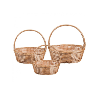 Корзина плетеная (ива), 32x26xH13/34 см, коричневый