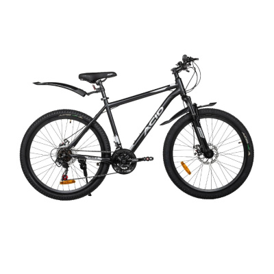 Велосипед 26" ACID F 600 D Black Flat/Silver 2026 (17")