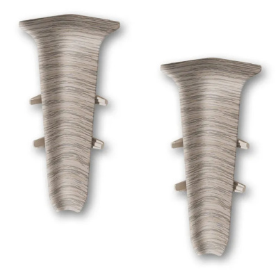 Угол для плинтуса 70мм "Деконика" Дуб снежный / 215 внутренний										