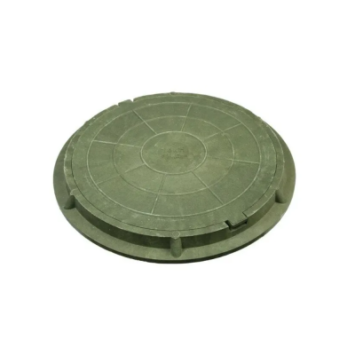 Люк полимерный круглый Л 15кН (1,5тн) 750/730 Зеленый