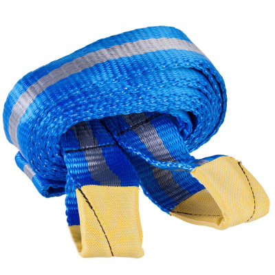 Трос (61216-10) ЗУБР  2 петли, 10 т, ширина ленты 60 мм, длина 5 м, буксировочный 