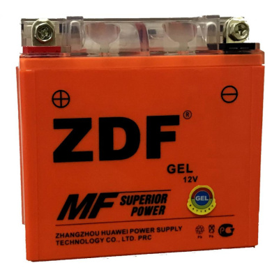 Аккумулятор ZDF Moto Battery 1207.4 GEL (12N7L-BS) обратная