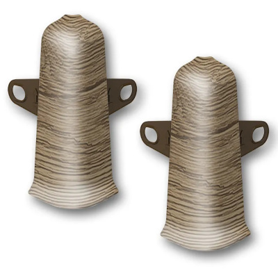 Угол для плинтуса 70мм "Деконика" Дуб рустик / 211 наружный (комплект)										