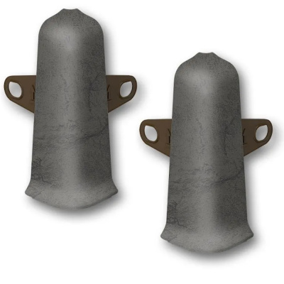 Угол для плинтуса 70мм "Деконика" Лофт серый / 548 наружный (комплект)										