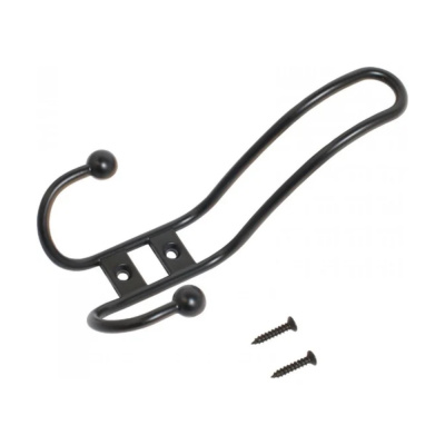 Крючок-вешалка (240,30) (160,40) СТАНДАРТ 208 A BL матовый черный ЕВРОПАКЕТ 