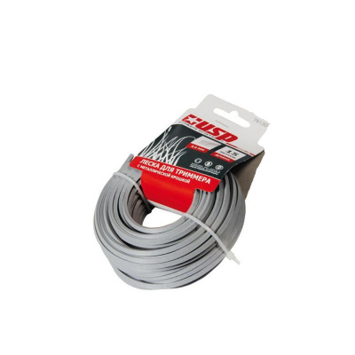 Леска для триммера с металлической крошкой, длина15м, профиль-квадрат, диаметр 3.00 мм