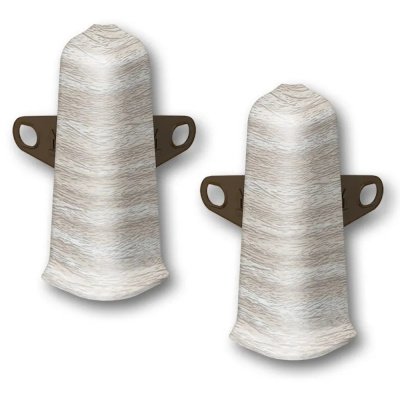 Угол для плинтуса 70мм "Деконика" Орех антик / 294 наружный (комплект)										