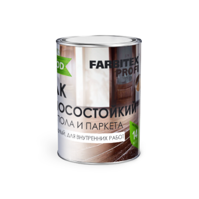 Лак паркетный алкидно-уретановый износостойкий высокоглянцевый (0,8 л) FARBITEX ПРОФИ WOOD