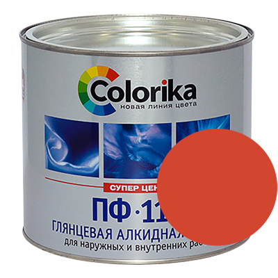 Эмаль ПФ-115 "Colorika" красная 1,8 кг