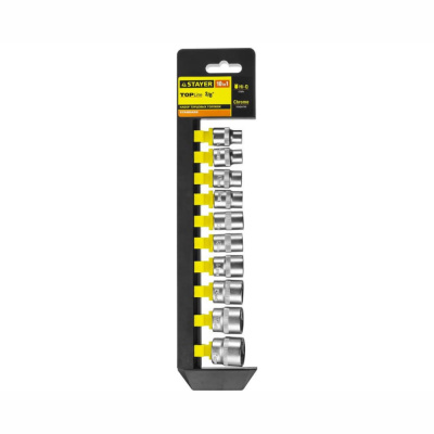 Набор торцовых головок (27757-H10) STAYER  RSS 10M, 10 предм., (1/2"), 