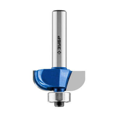 Фреза кромочная калевочная № 2, D-25,4мм, dl-10мм,радиус-6,3мм, хв.-8мм,d-12.7мм, ЗУБР Проф.