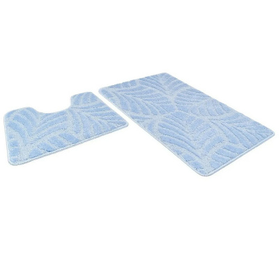 Набор ковриков д/ванной Актив icarpet 50*80+50*40 голубой (01)