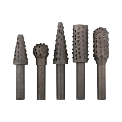 Шарошки металлич. для фигурных отверстий по дереву 5шт ФИТ
